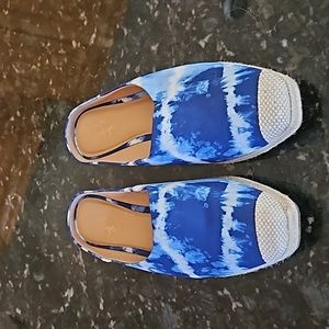 Crown Vintage Lonari tie dyed espadrille mules
